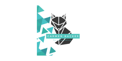 Modernes geometrisches Fuchslogo mit türkisen Formen