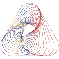 Abstraktes dreifarbiges geometrisches Linienmuster
