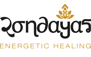 Rondayas energetisches Heilungslogo mit goldener Lotusblume